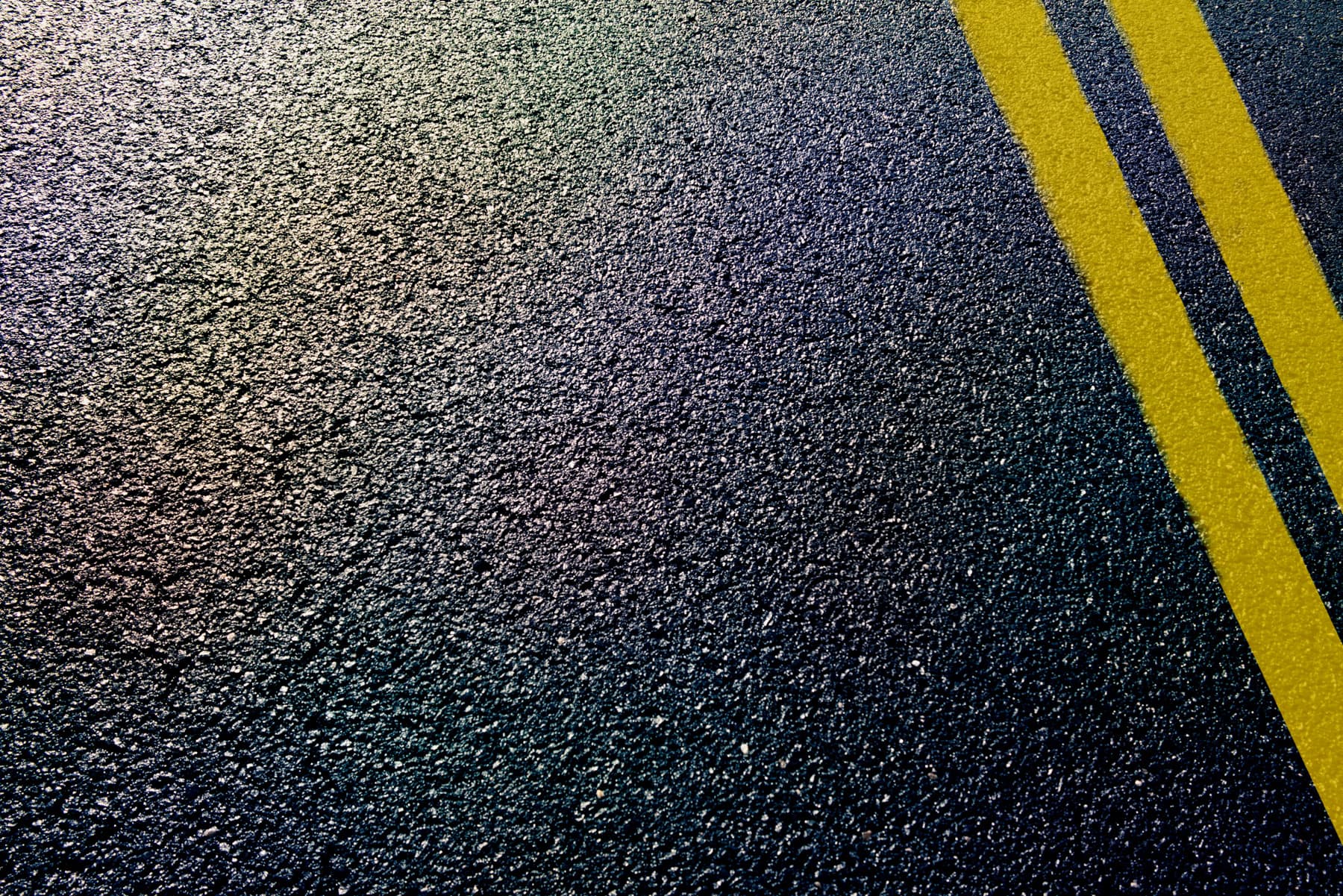 Freshly painted asphalt lines in Surrey, BC